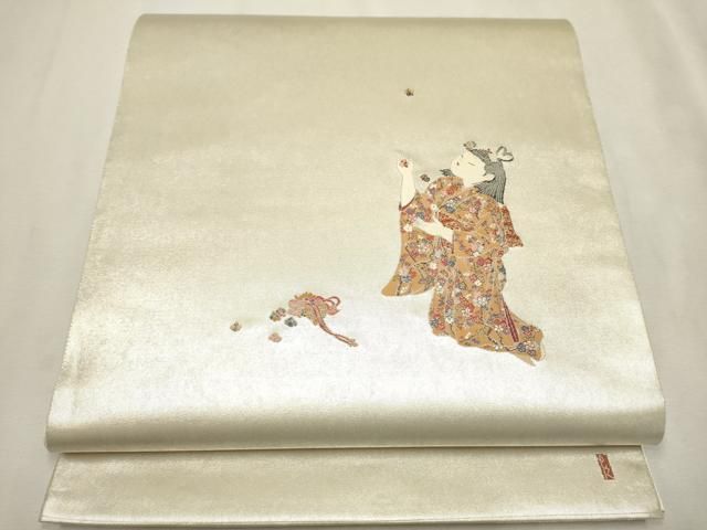 平和屋着物○西陣 長嶋成織物 ながしま帯 加賀友禅の巨匠 初代 由水十  