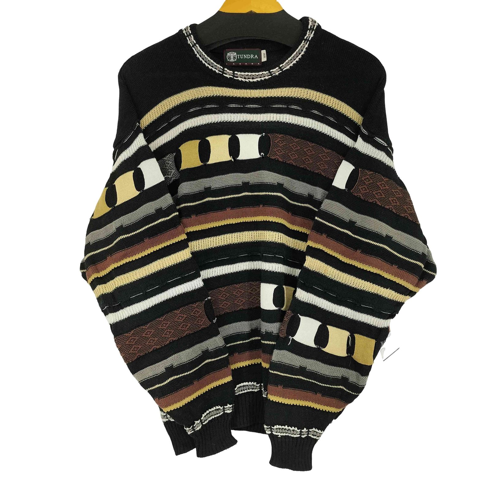 ツンドラ TUNDRA CANADA カナダ ニット 刺繍 トレンド ビンテージ オールド 90年代 90’s 90s カナダ製 TUNDRAの3Dニット 良品 90s カナダ製 ツンドラ 3D ニット