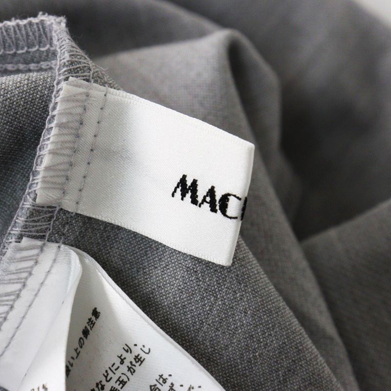 MACHATT マチャット タックテーパードパンツ F グレー 美品 マチャット MACHATT タックテーパードパンツ/Fグレー