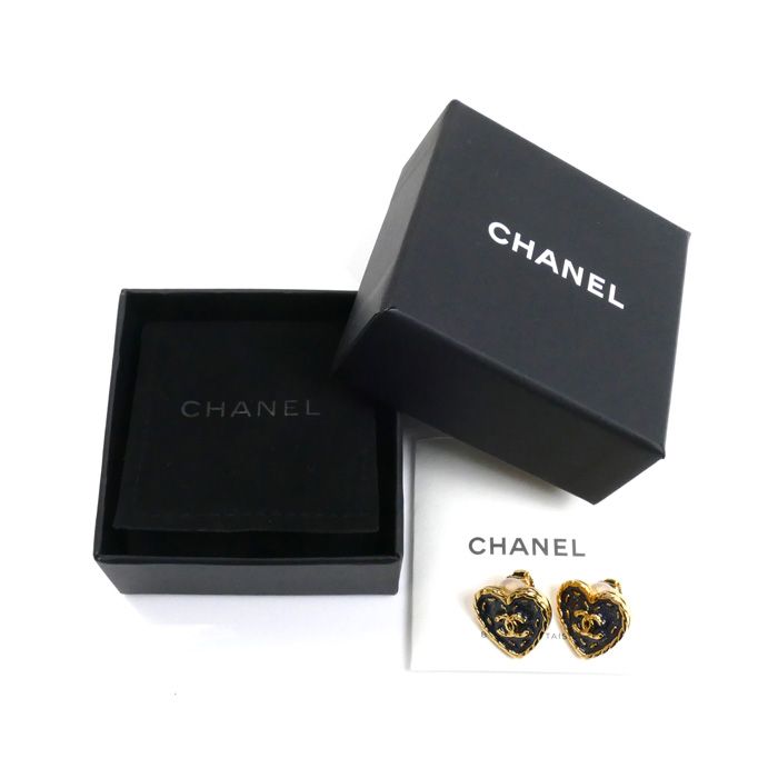 CHANEL シャネル GP ココマーク ハート イヤリング ABC742 10.6g  
