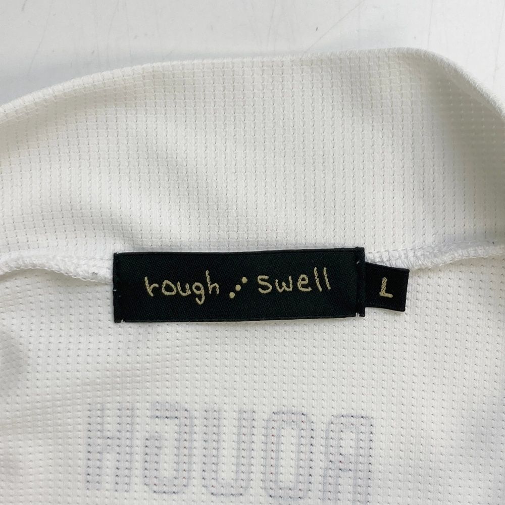 サイズ：L ROUGH&amp;SWELL ラフアンドスウェル  ハイネック 半袖Tシャツ ドットエアー  ホワイト系 [240101492768] ゴルフウェア メンズ ストスト ROUGH&SWELL ラフアンドスウェル ハイネック 半袖Tシャツ