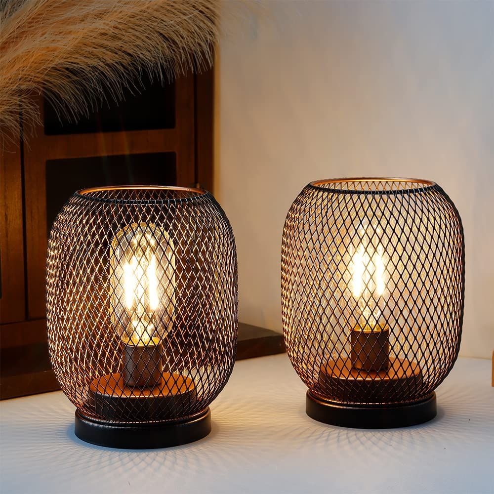 数量限定】金属製ケージ LEDランタン 高さ17cm 電池式 コードレス 間接 