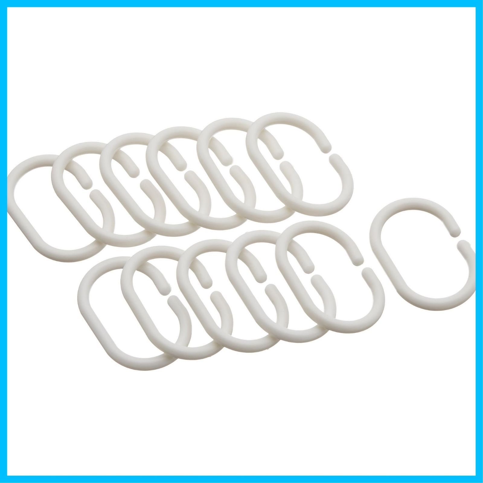 幅183 x cm cm 丈183 フック付き 1枚組 防カビ加工 シャワーカーテン ホワイト ベーシック