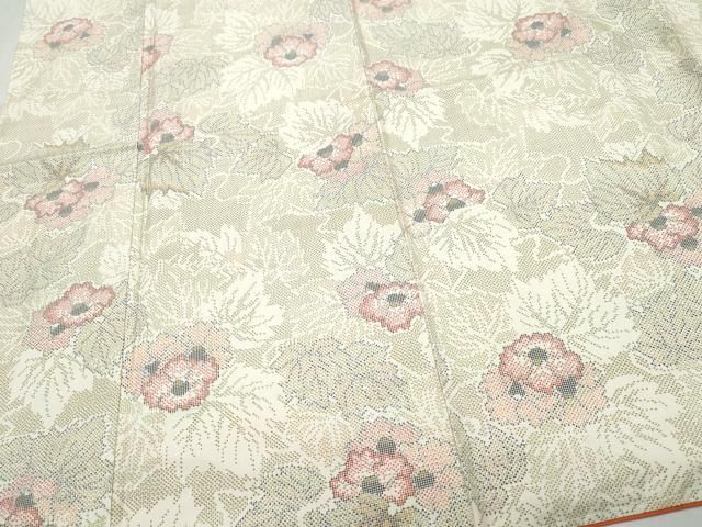 平和屋着物○本場大島紬 7マルキ 草花文 正絹 逸品 CAAW3694vf 2025年