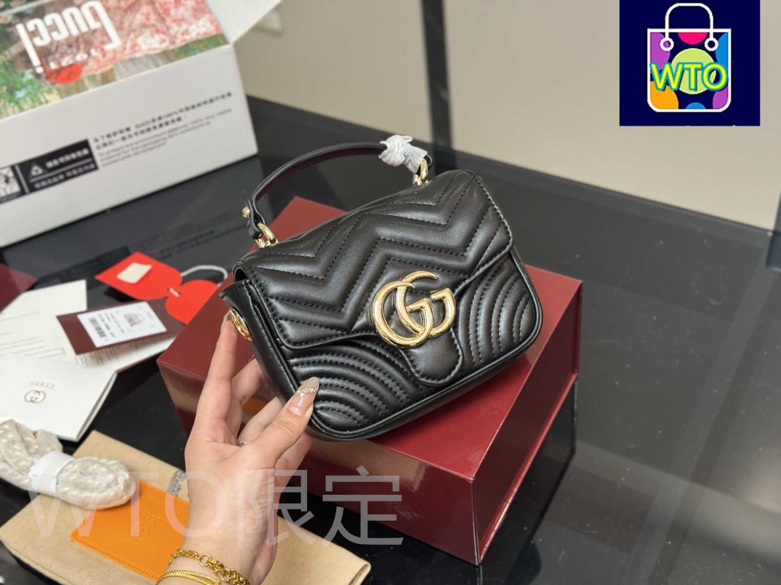 今日特価】GUCCI GG マルモント ポストバッグ 17×14cm 定番