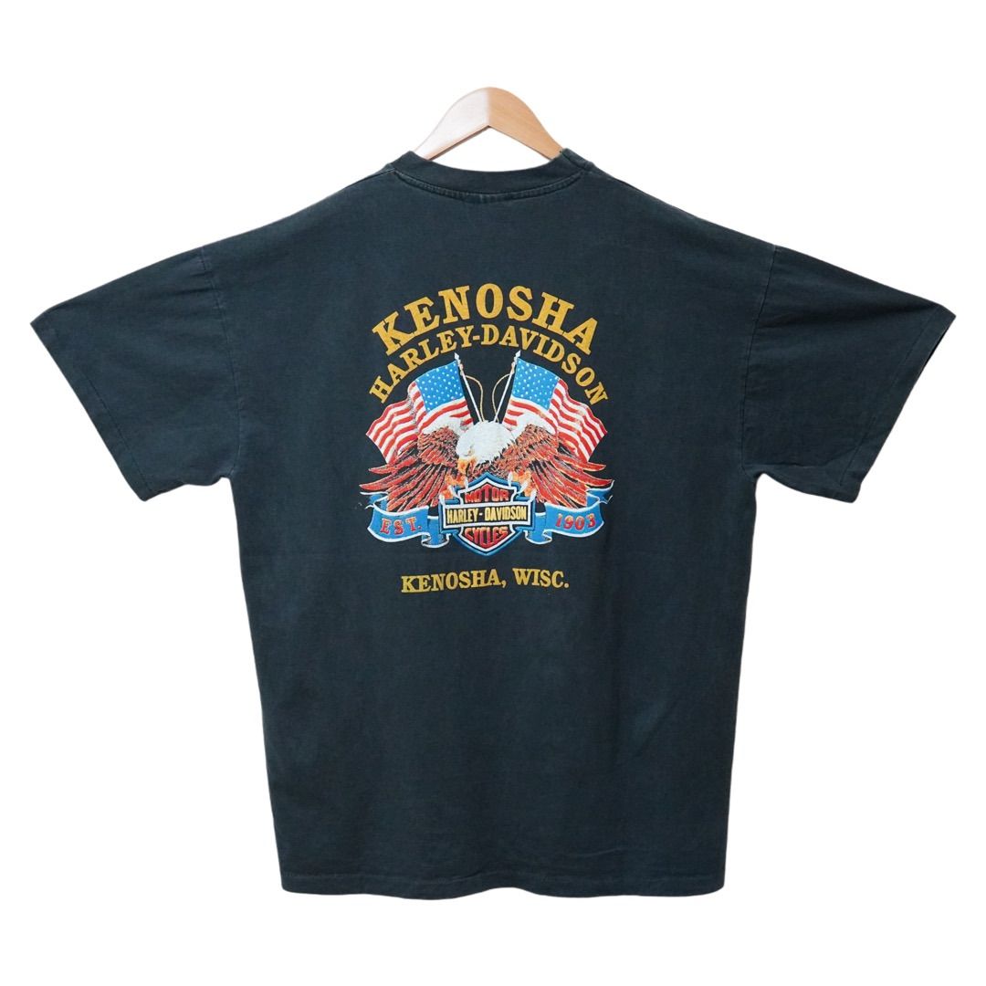 在庫処分セール テ ハーレーダビッドソン Tシャツ XL ブラック 90s デザイン USA製 トップス