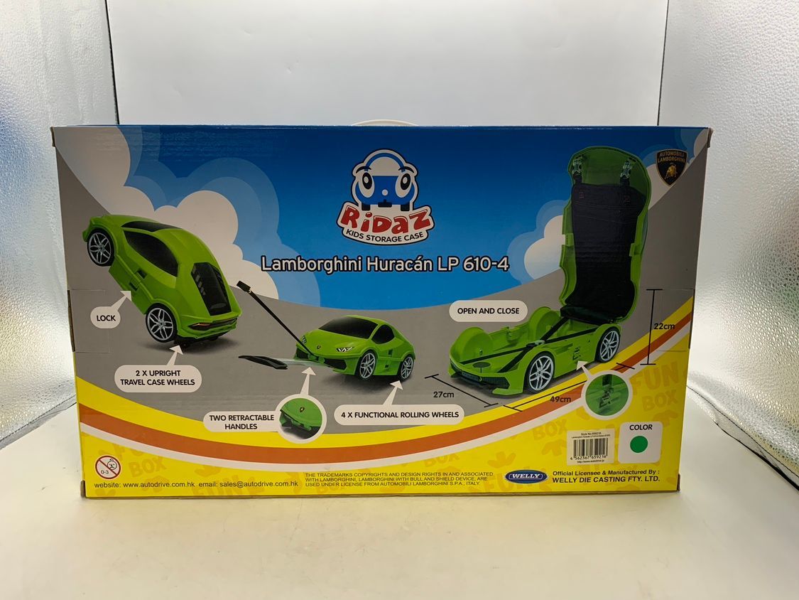 WELLY トラベルケース・キャリーケース CP610-4 ランボルギーニ 中古 ♪1507 未使用保管品 WELLY トラベルケース Ridaz ライダース 自動車型