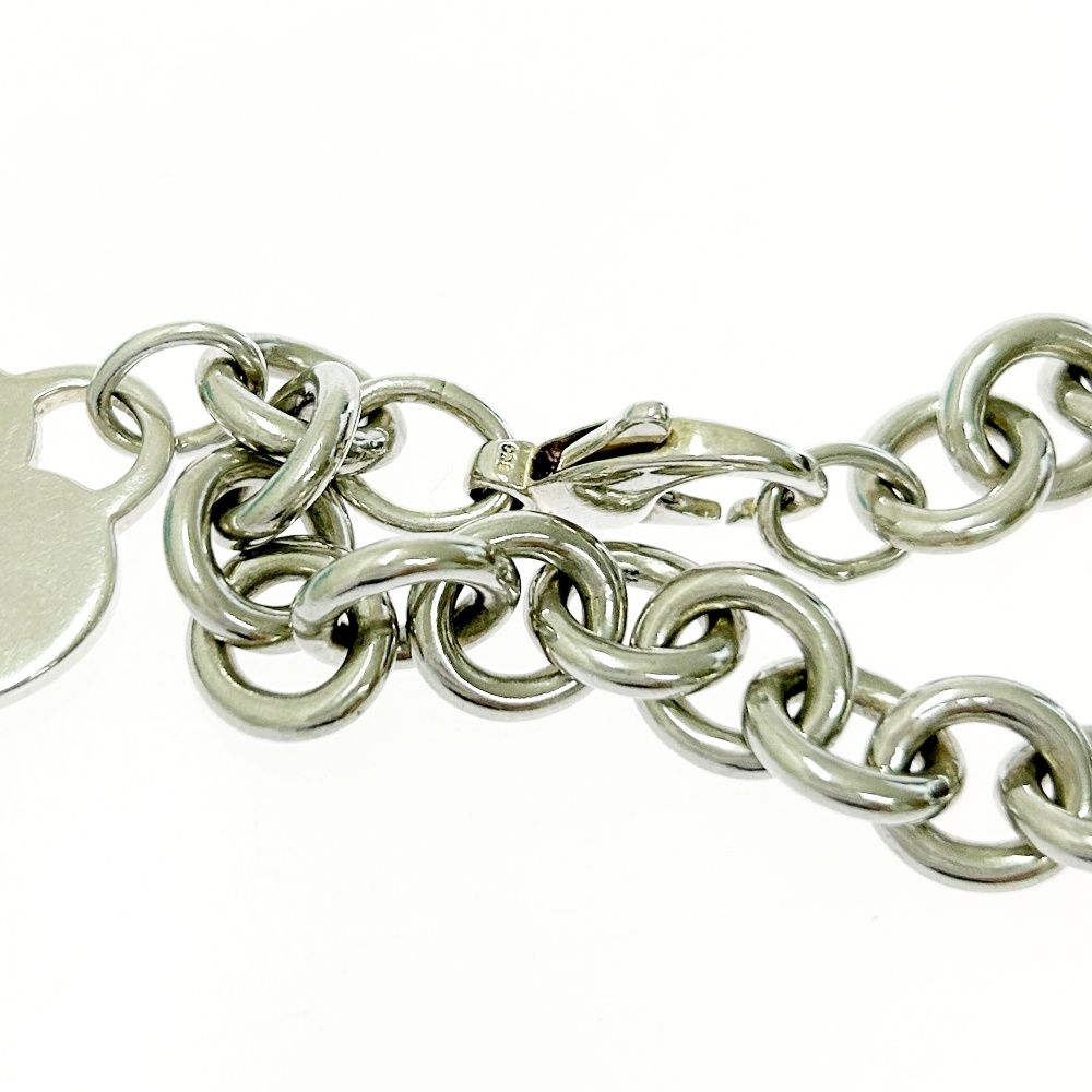 箱付き】 TIFFANY&Co. ティファニー シルバー ハートタグ ブレスレット