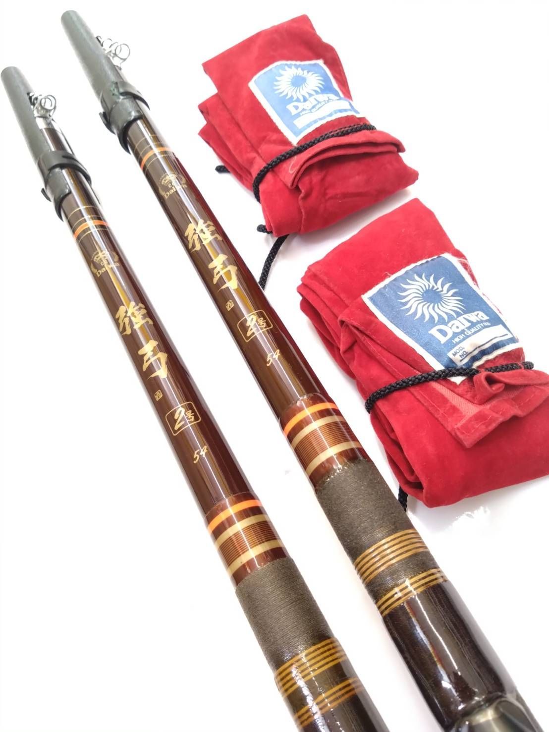 希少 美品 ダイワ 強弓 2号 5.4m 2本セット 磯竿 振出 (03)