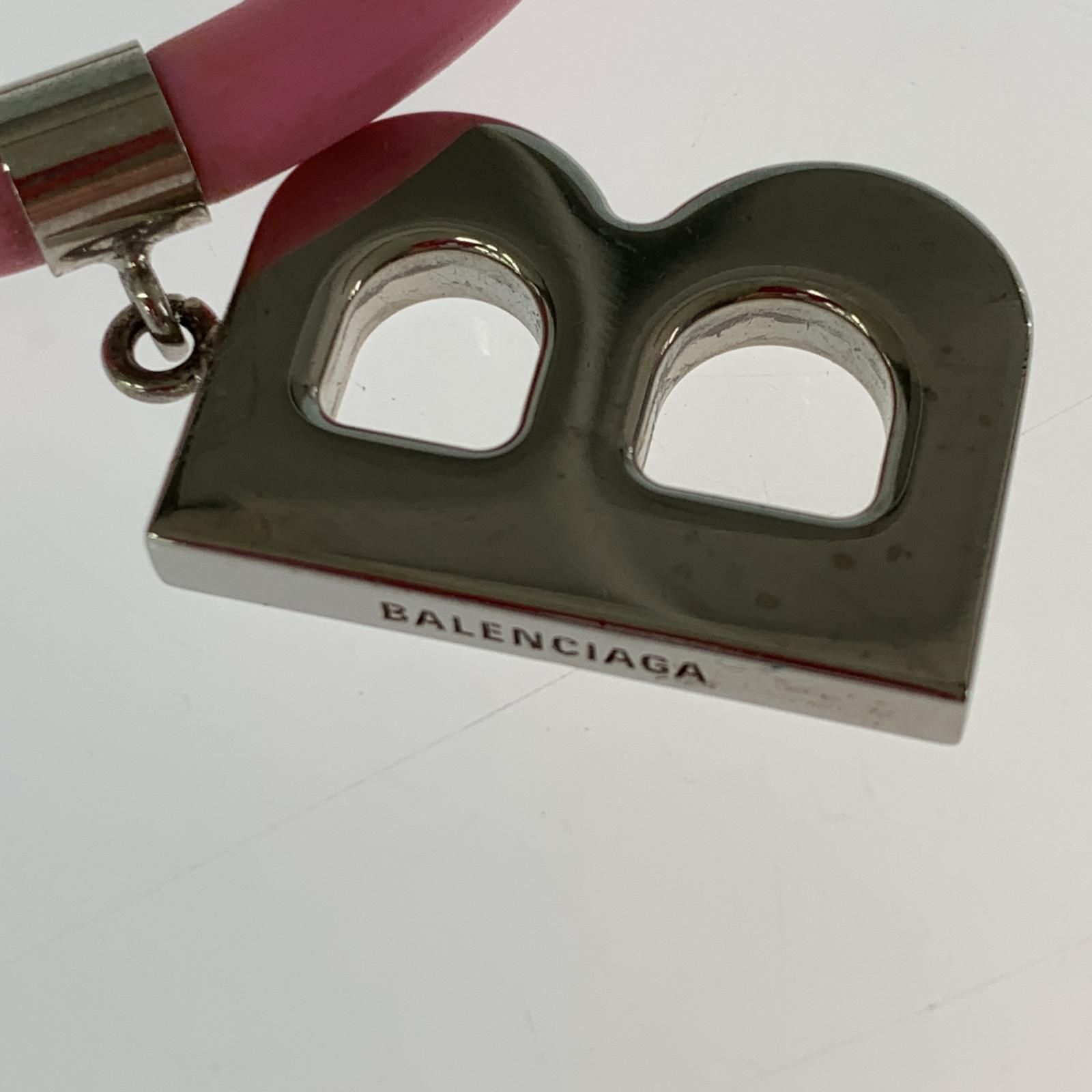 BALENCIAGA ブレスレット　ピンク　美品 BALENCIAGA バレンシアガ 磁気ブレスレット/ピンク - メルカリ