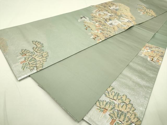 未使用品✨最終お値下げ！色打掛　唐織　道長飛鶴草花文　金銀糸　正絹☆ 平和屋着物◎佐賀錦 六通柄袋帯 唐織 正倉院花鳥文 金銀糸 正絹