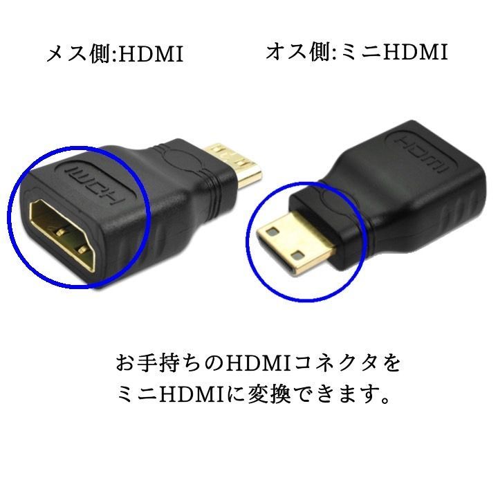 HDMI 変換 ミニHDMI Cタイプ アダプター デジカメ スマホ 376 - その他