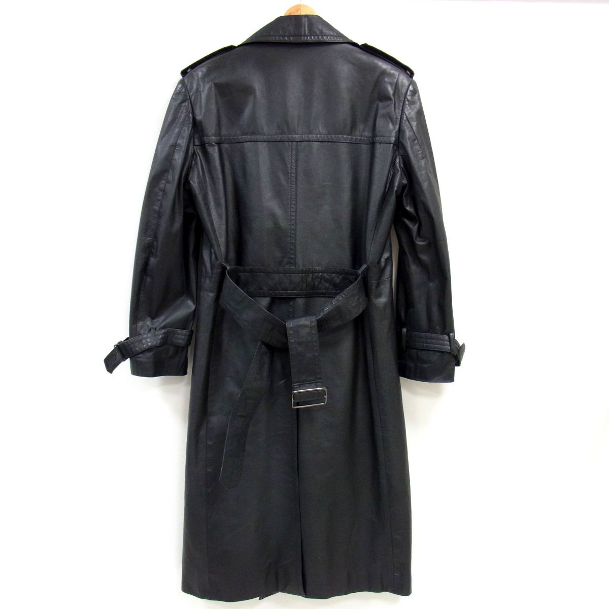 トレンチコート レザー メンズ ヴィンテージ | メンズ ブラック ドイツ