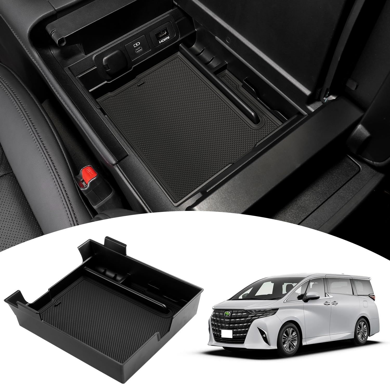 【特価商品】40系 センターコンソールボックス 2023年6月-現行 40系 車種専用 コンソールトレイ ヴェルファイア コンソールボックス インナートレイ アルファード ABS素材 小物入れ 新型 収納