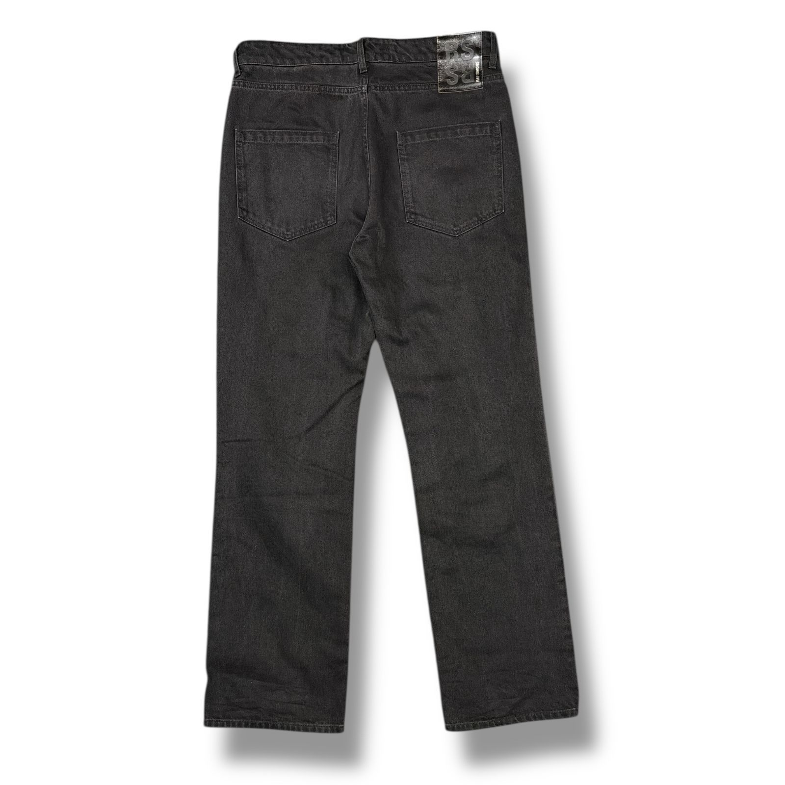 RAF SIMONS 20AW RELAXED DENIM PANTS WITH UNEVEN KNEE PATCHES