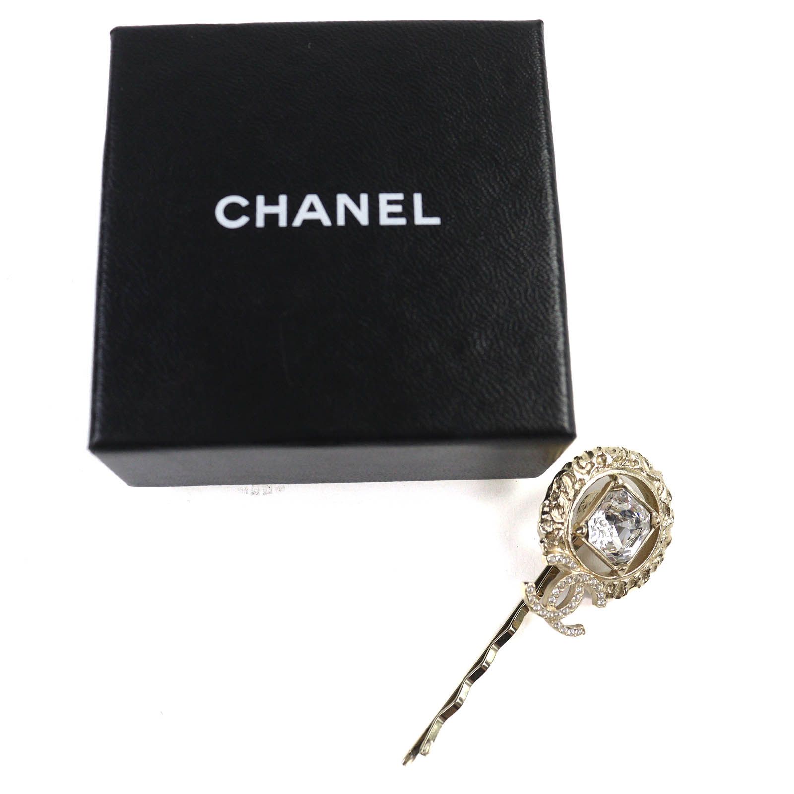 【新品未使用】CHANEL ヘア アクセサリー ココマーク CC ラインストーン シャネル ヘアクリップ ココマーク ラインストーン フェイク