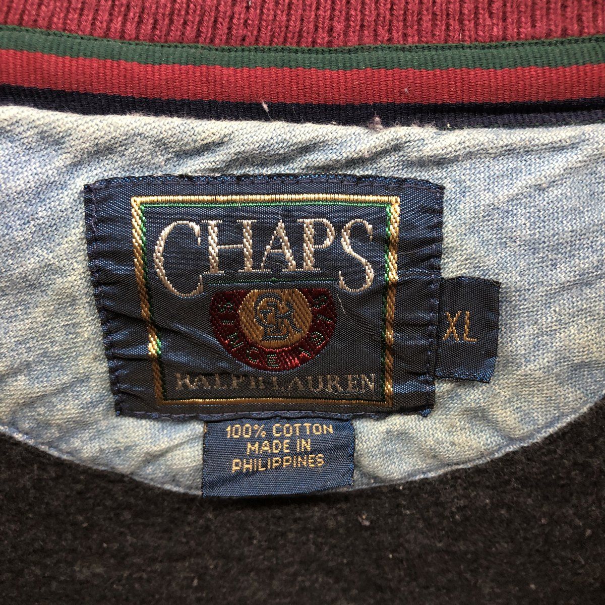 古着 80年代 ラルフローレン Ralph Lauren CHAPS チャップス ブラック 