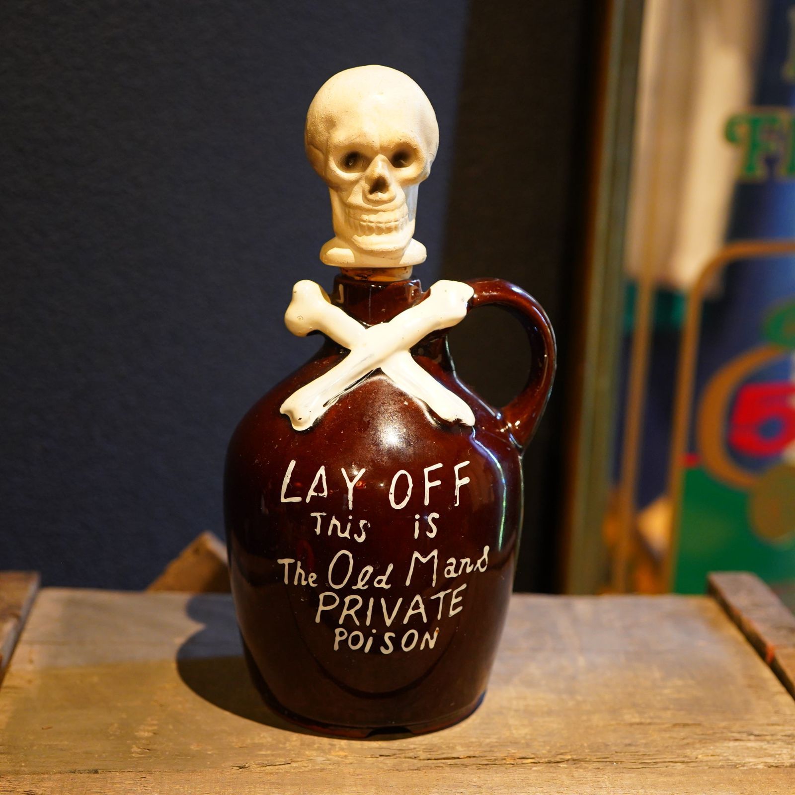 1950年代スカルデキャンタ　ヴィンテージ　アメリカ雑貨 1950's SKULL デキャンタ ヴィンテージ ビンテージ ガレージ