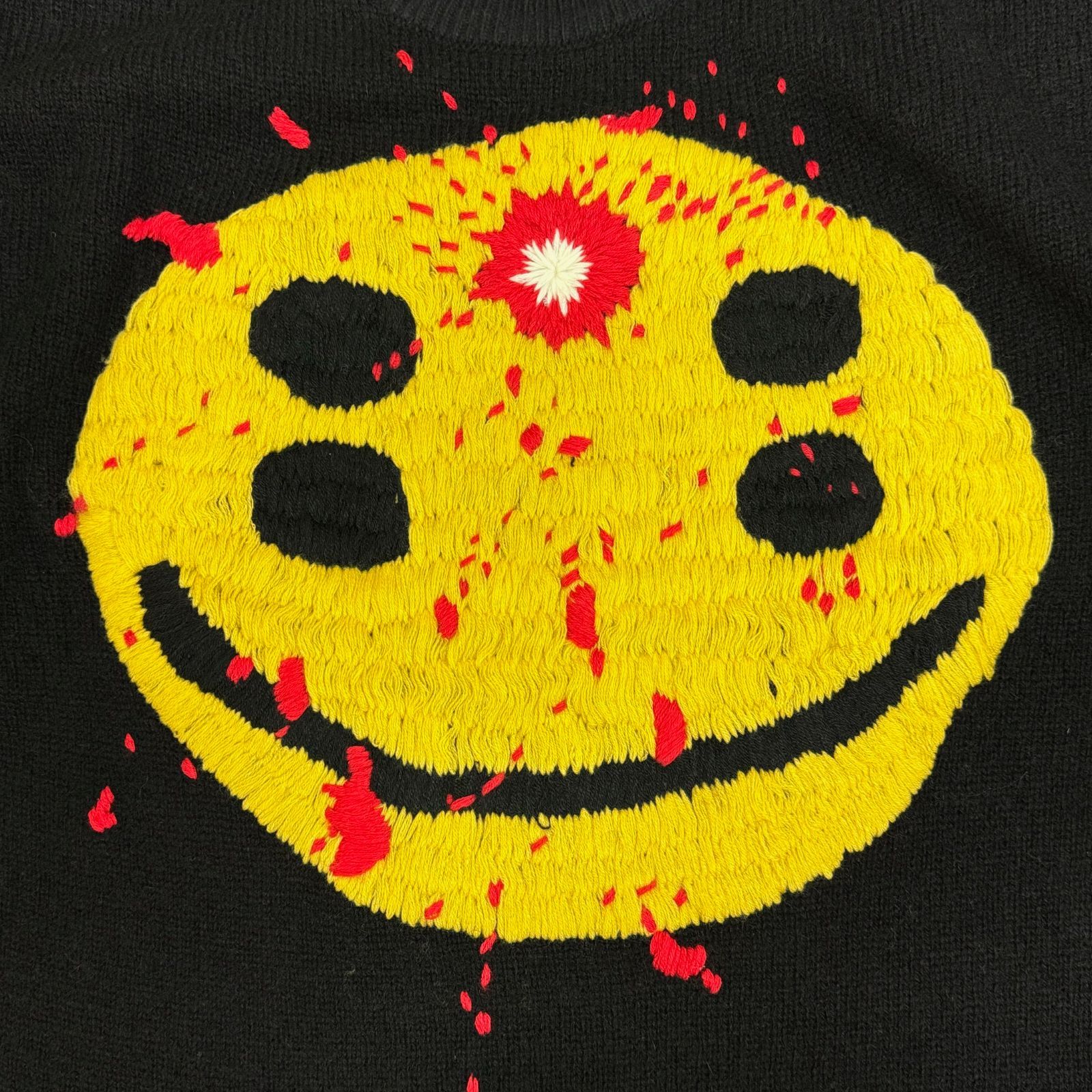 定価94600円 新品 SAINT MICHAEL 24AW CP_CREW KNT / SMILE / BLACK  