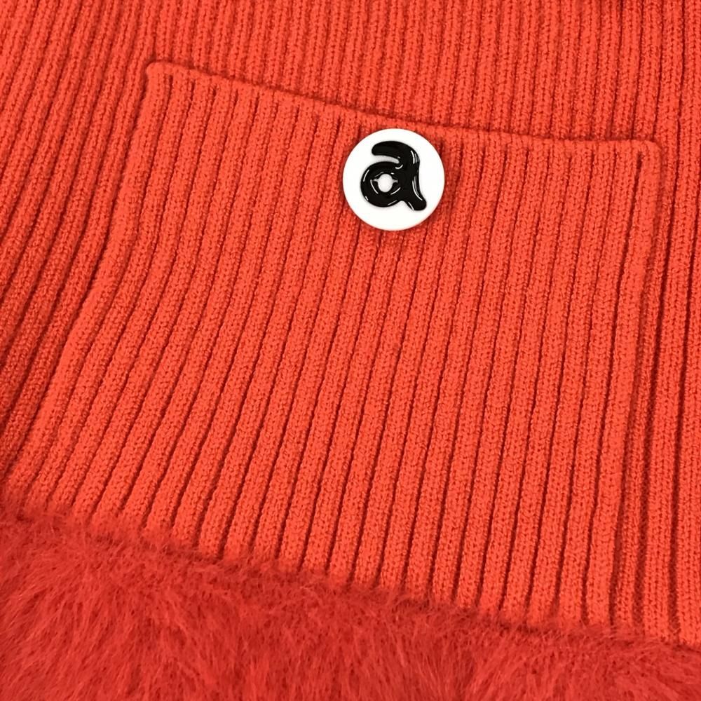 超 アルチビオ ニットスカート オレンジ系 裏地付き ファー レディース 36 S ゴルフウェア モデル archivio WHITEMONARCHHOTEL_COM