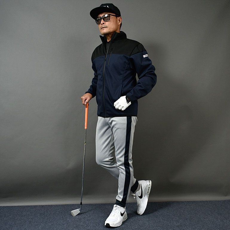 新品【COMONGOLF/コモンゴルフ】3層構造裏フリース防風ゴルフブルゾン 