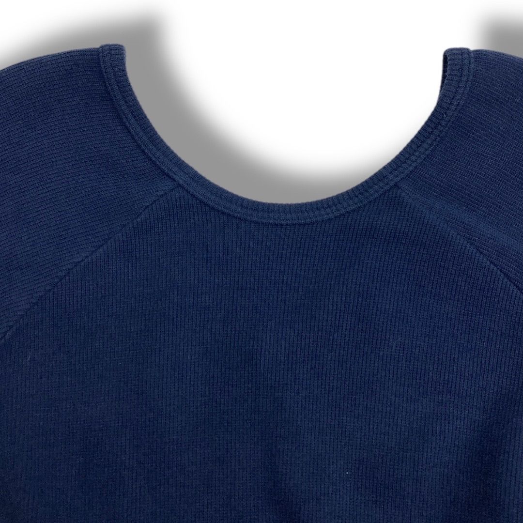 regleam リブニット切り替えマキシワンピース ネイビー リブニット