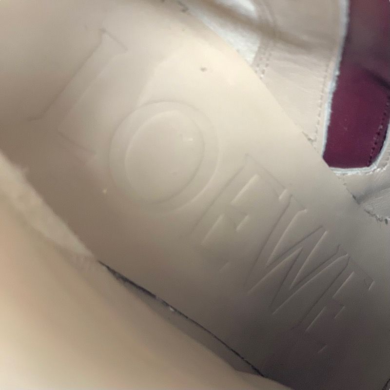 未使用 ロエベ レザー ショートブーツ ボルドー ロエベ LOEWE ブーツ ショートブーツ 靴 シューズ レザー
