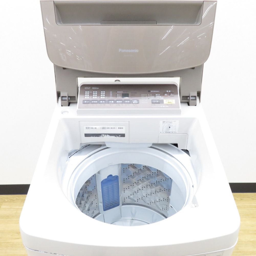 Panasonic パナソニック 全自動電気洗濯機 NA-FA100H3 10.0kg 2017年製 ブラウン 簡易乾燥機能付 洗浄・除菌済み -  メルカリ