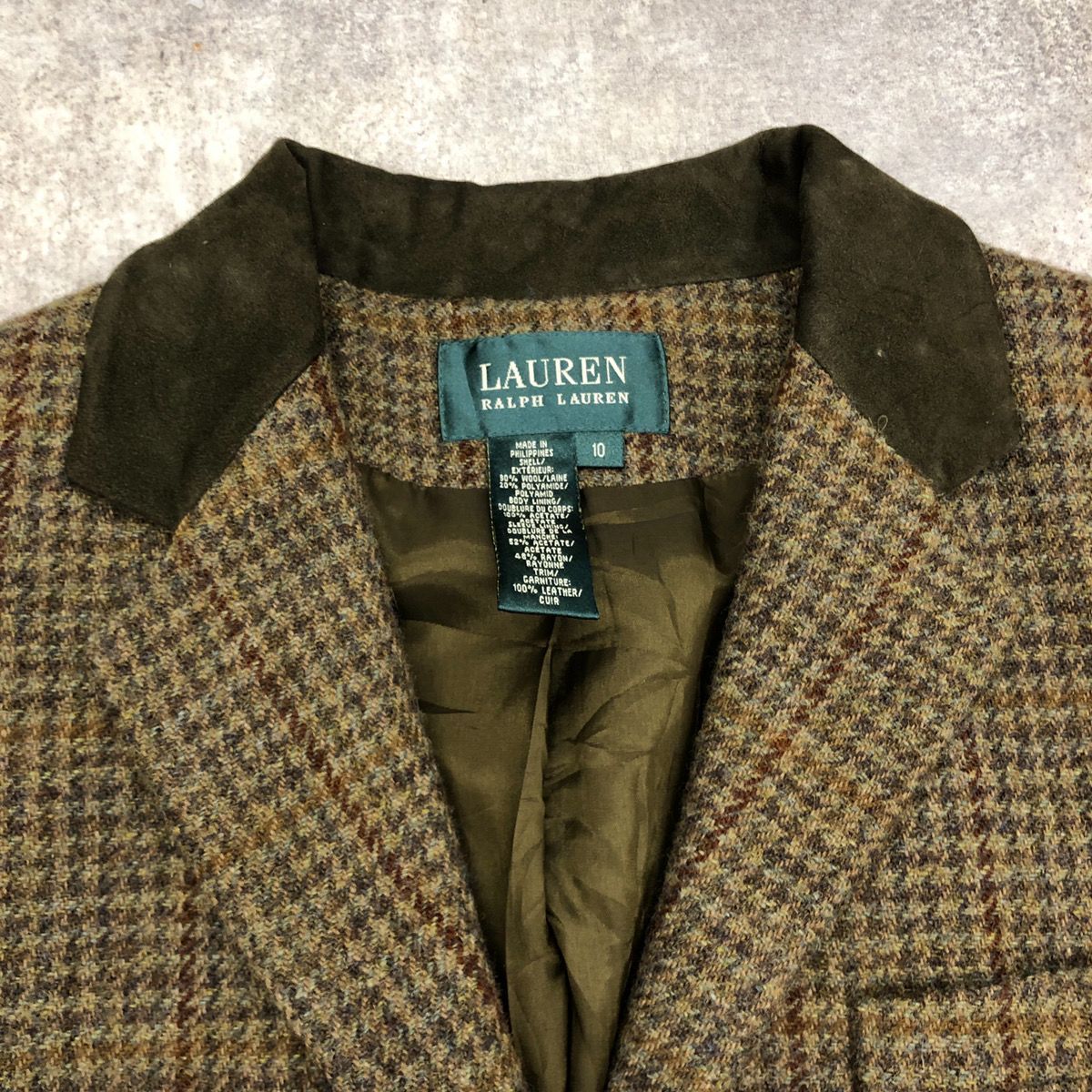 LAUREN RALPH LAUREN テーラードジャケット オリーブ 42L. LAUREN RALPH LAUREN ローレンラルフローレン テーラード ジャケット