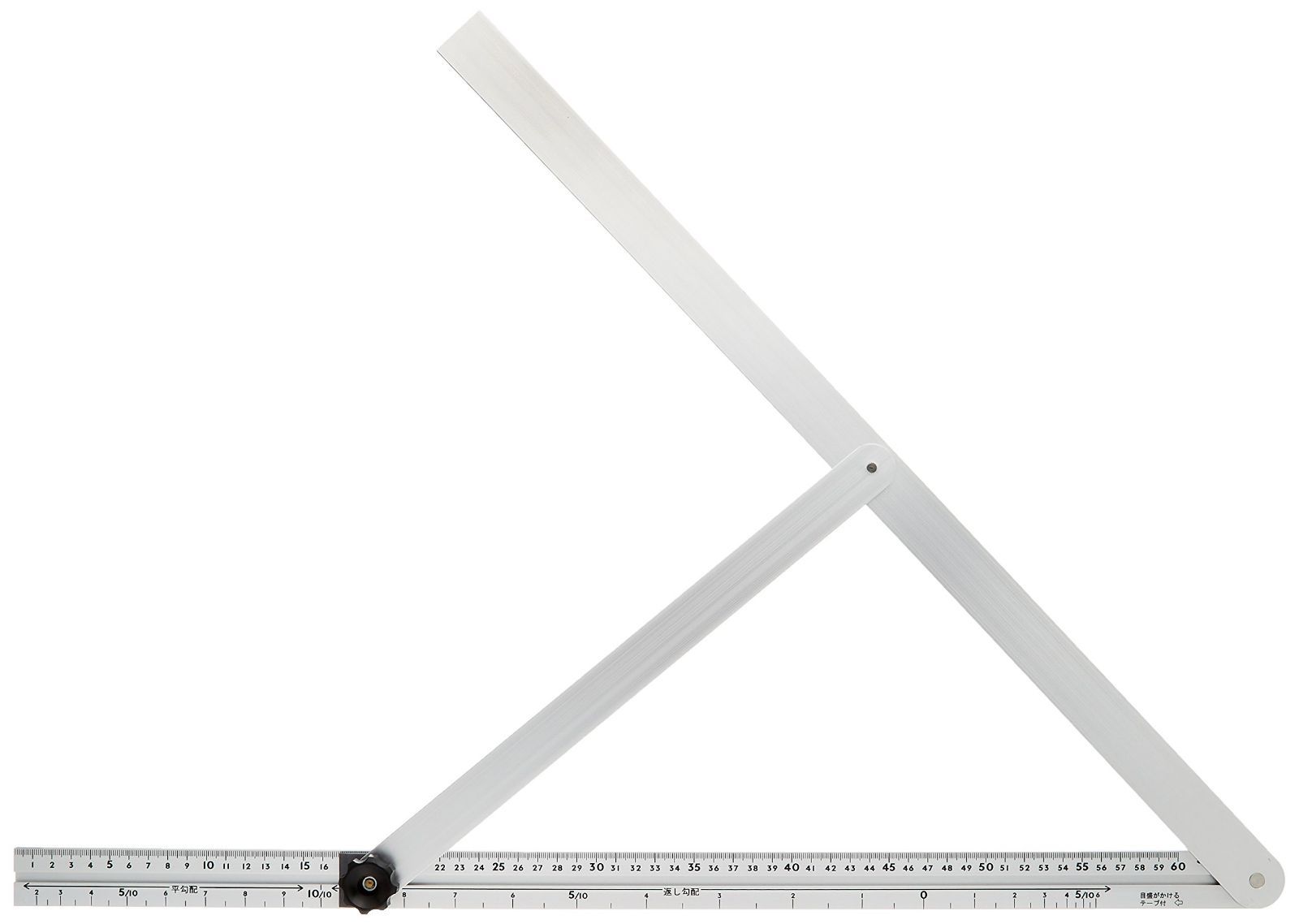 新着商品 シンワ測定 Shinwa Sokutei アルミ自由金 筋交 目盛付き 600mm 62571