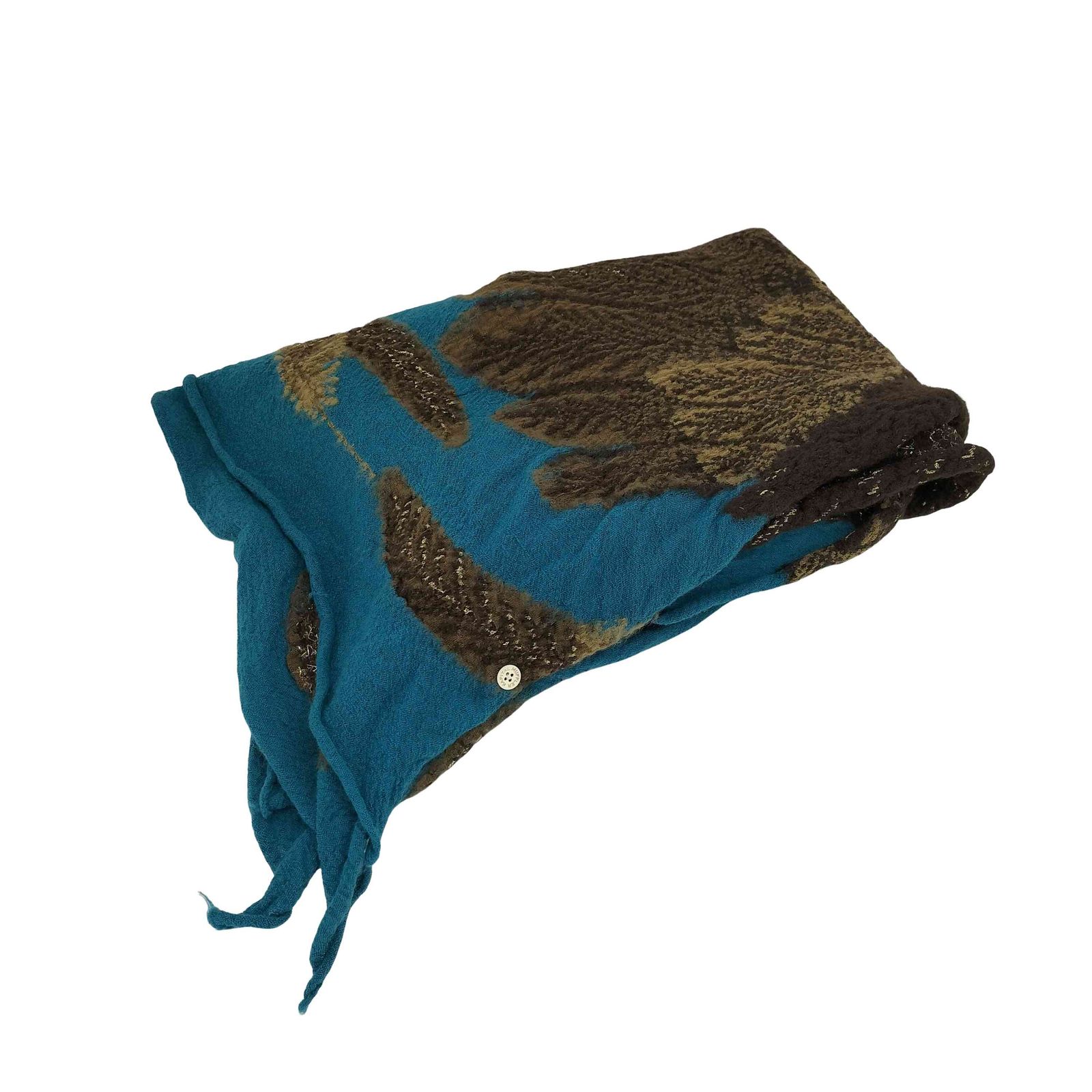 キャピタル KAPITAL 縮絨ウール ラメ 大鷲 マフラー 大判 メンズ 表記無