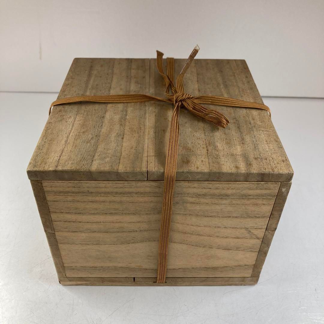 中国明時代 古染付龍の図中皿5枚 木箱付 直径約13㎝ 本Y5-0526