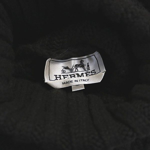 HERMES 銀座店 エルメス カシミヤ混 ハイネック セーター メンズ