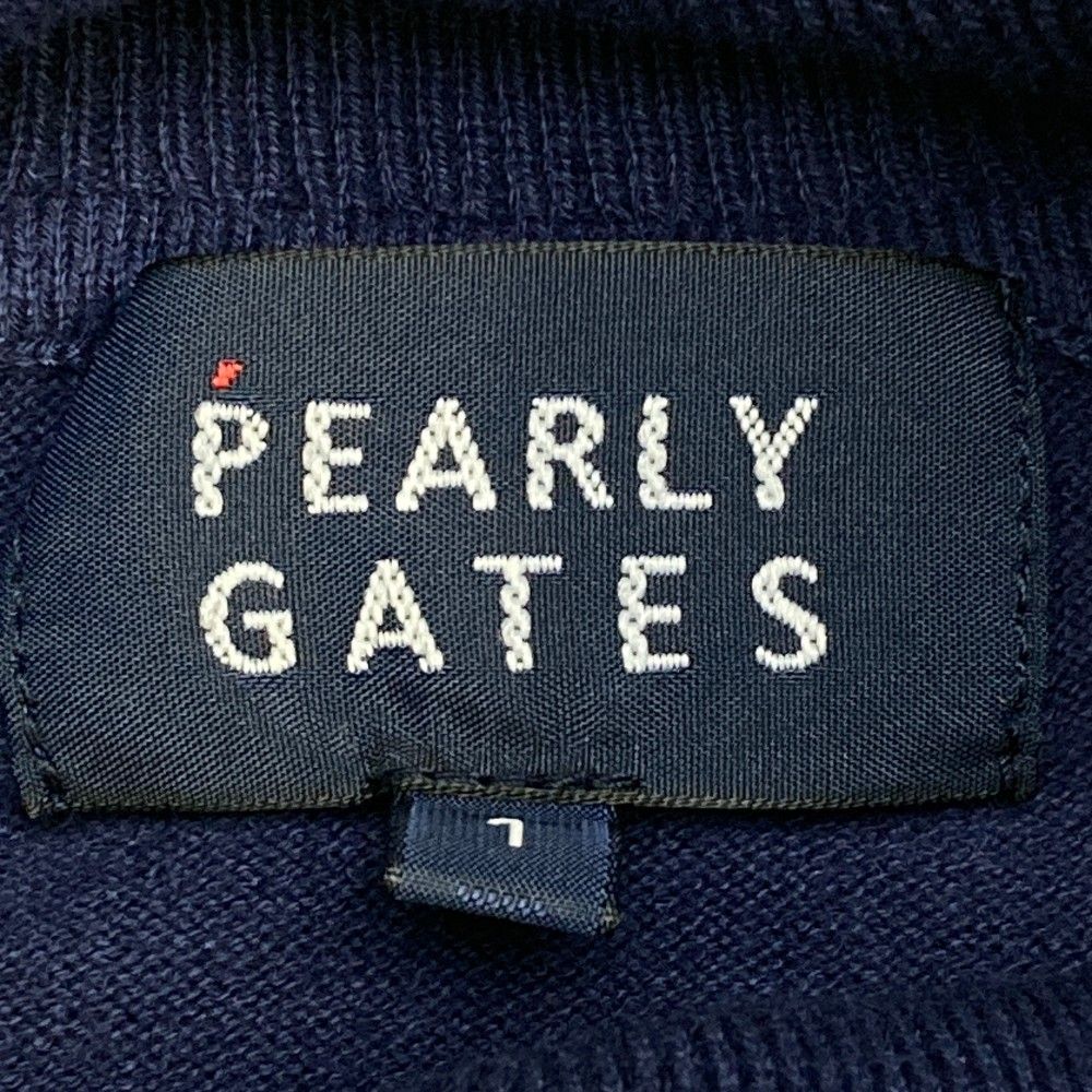 サイズ：1 PEARLY GATES パーリーゲイツ  タ－トルネック ニットセーター ロゴ ネイビー系 [240101229186] ゴルフウェア レディース ストスト