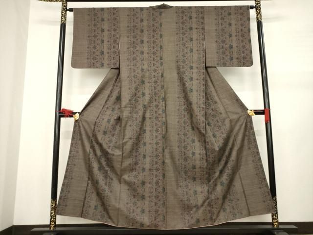 平和屋着物 本場大島紬 カタス7マルキ 花間道 正絹 AABB0458ck