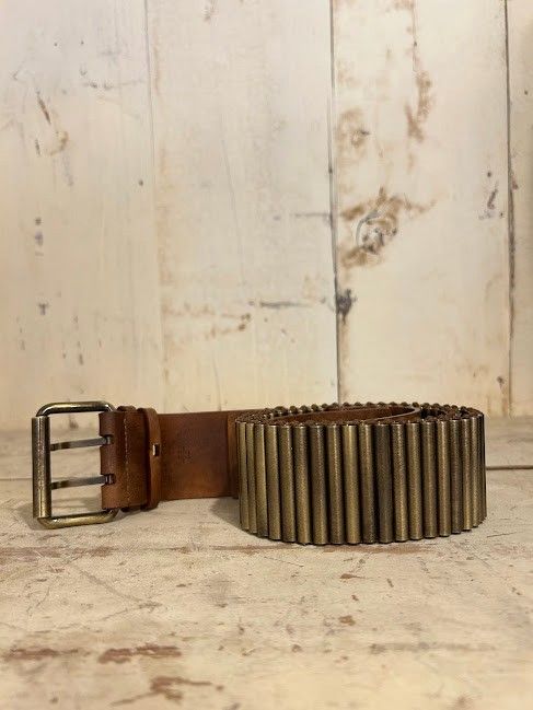 CELINE 真鍮バレットチェーン ブラウンレザーベルト ♪CELINE 真鍮バレットチェーン ブラウンレザーベルト - メルカリ