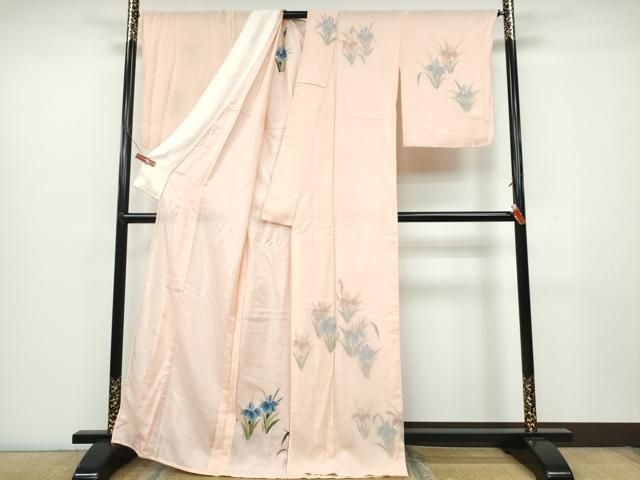 平和屋着物○お召 訪問着 更紗花文 正絹 逸品 AAAX0393np