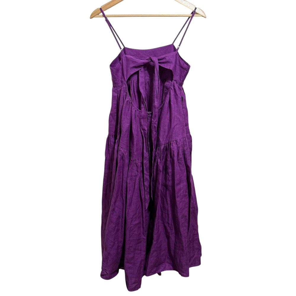高感度ショップで2023年売れたブランド マイラン MYLAN 美品 Color リネン100 Dress Ribbon Back Linen トップス