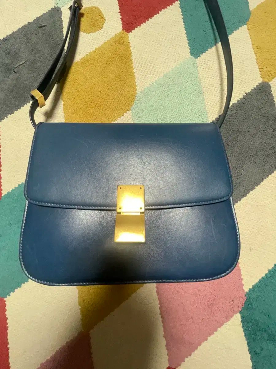 Celine セリーヌ ボックスバッグ ネイビー