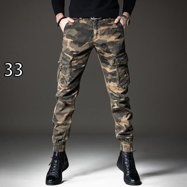 [33]メンズ ファッション 服  オシャレ シンプル 大人 かっこいい 大きいサイズ ストリート 紳士服  夏 ファッション 迷彩 バインディング アウトドア カーゴ カジュアル パンツ