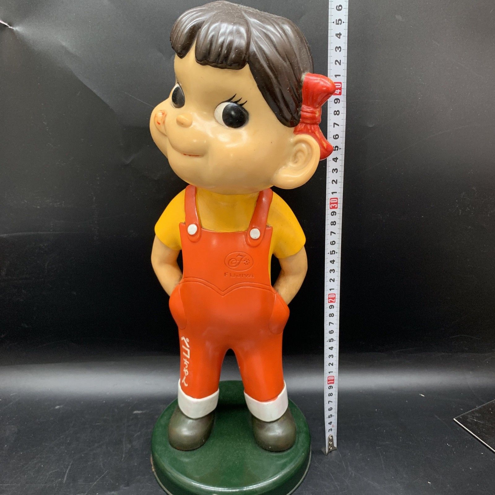 不二家 ペコちゃん 首ふり人形 昭和 レトロ ソフビ 当時物　FUJIYA M369 ペコちゃん 当時物 昭和レトロ ソフビ 全長約46㎝ 首振り