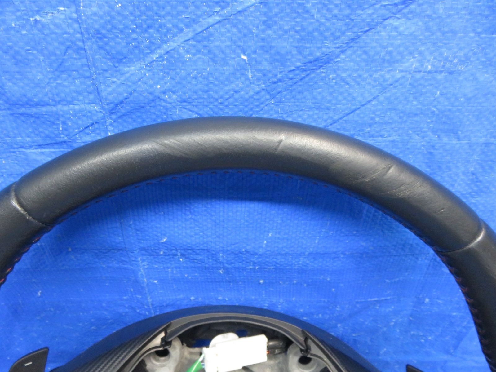 LA6804 マツダ BM5FS アクセラ レザー ハンドル 革巻き ステアリング クルコン パドルシフト付 純正 BM5AP BM2FS 小傷 WWW_USTAUSTRALIA_COM_AU