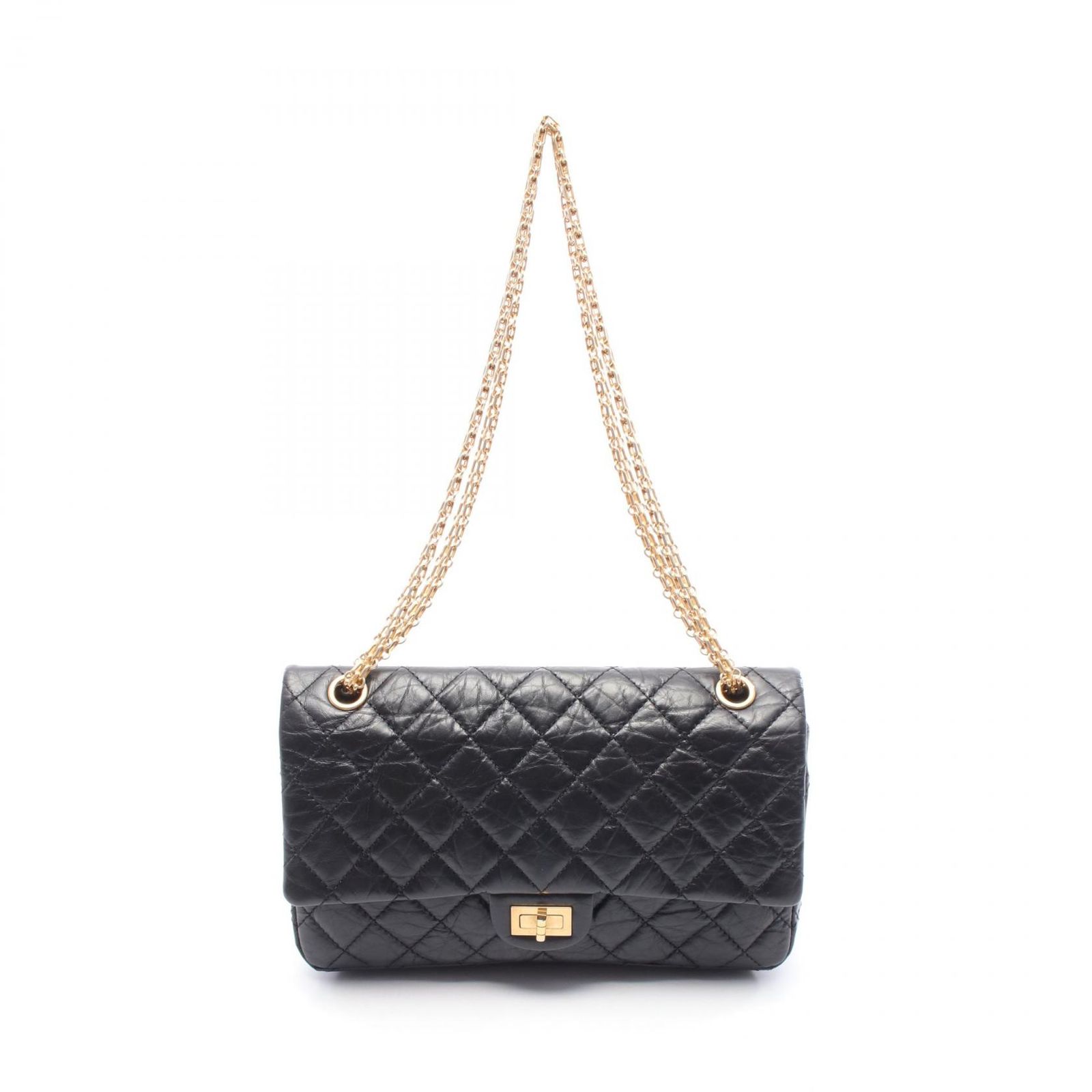 シャネル CHANEL ショルダーバッグ 2.55 マトラッセ Wフラップ