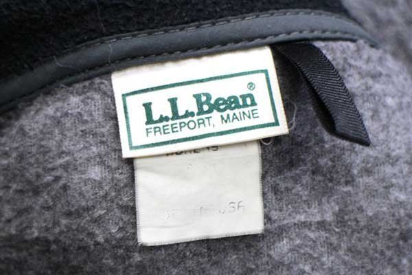 90s USA製 L.L.Bean パイル フリースジャケット グレー☆オールド