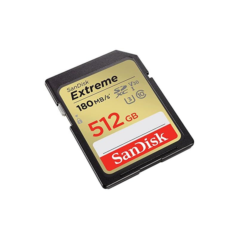 SanDisk サンディスク 512GB Extreme エクストリーム SDXC UHS-I メモリーカード - C10|U3|V30|4K|UHD SDカード - SDSDXVV-512G-GNCIN 1