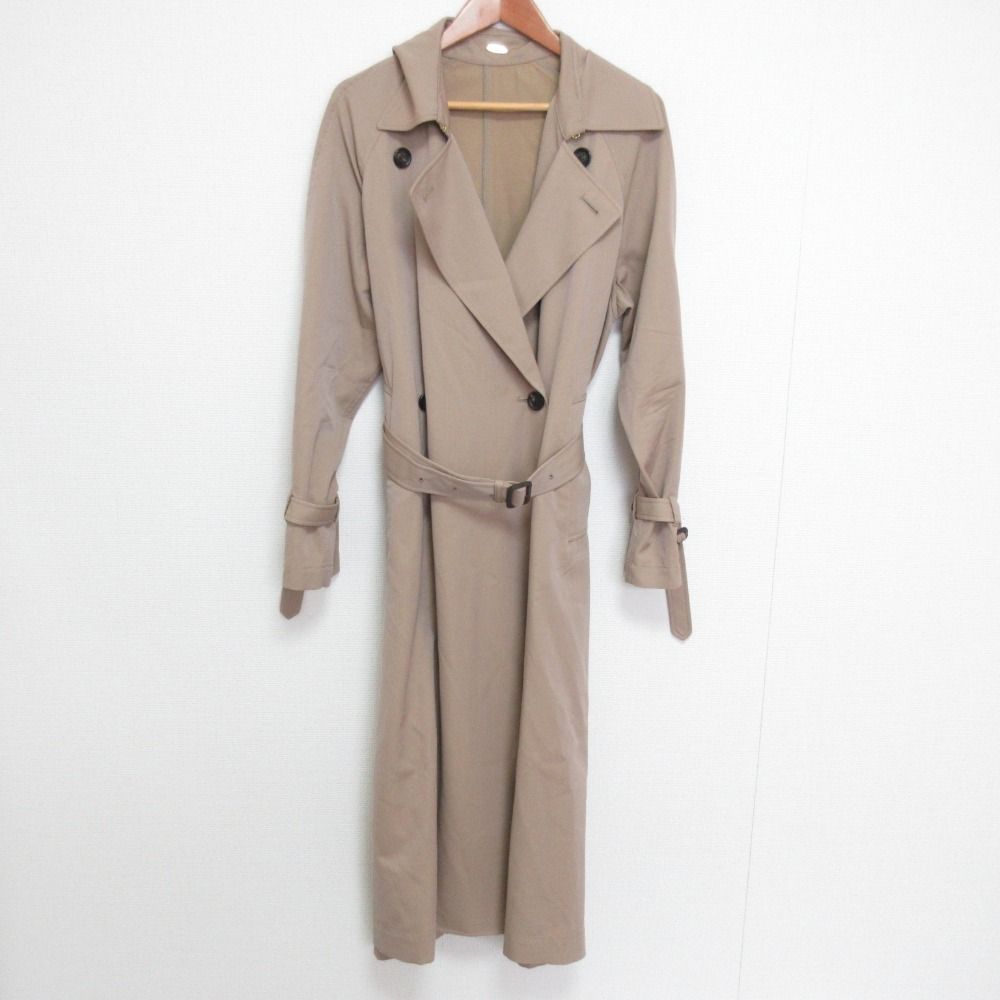 24SS MUSE de Deuxieme Classe ミューズ ドゥーズィエムクラス GABARDINE TRENCH ギャバジントレンチコート サイズ36 ベージュ レディース 古着