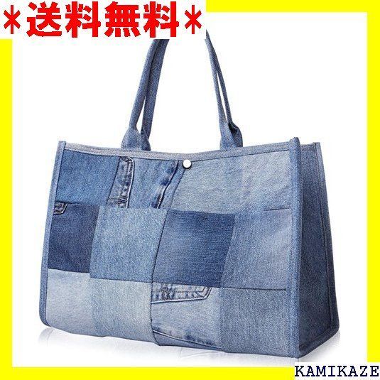 ☆人気 NOBLE RILEY デニムバッグ トートバッグ 肩 パッチワーク bag