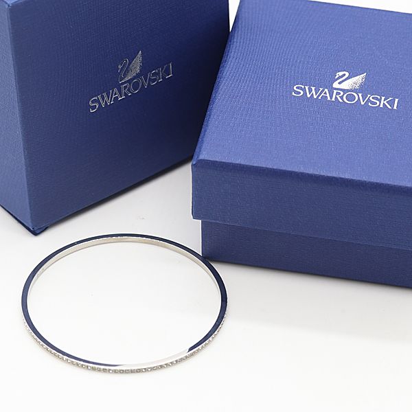 箱付 良品 スワロフスキー ブレスレット リング シルバーカラー 
