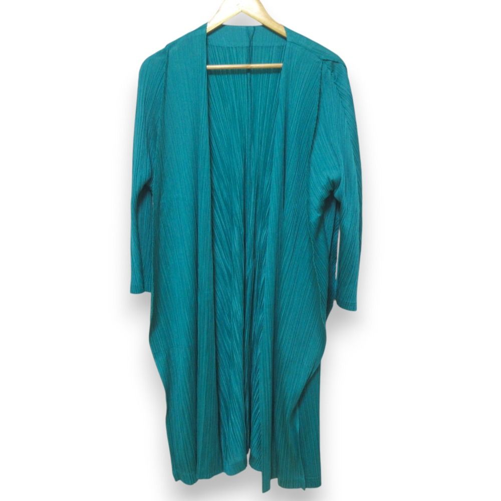 PLEATS PLEASE プリーツプリーズ　　カーディガン 長袖 グリーン プリーツプリーズ 長袖 カーディガン グリーン サイズ3 プリーツ