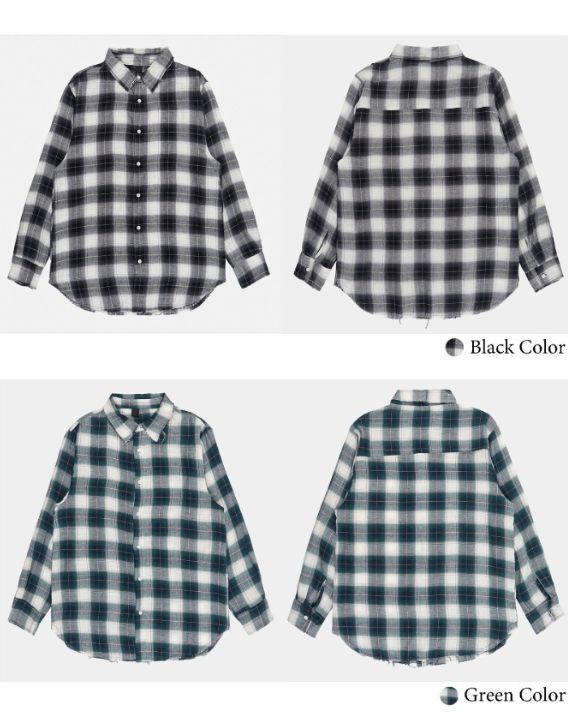 [COSYHARU公式]Cutting Detail Oversized Fit Shirt COSYHARU公式]カッティングディテールオーバーサイズフィット